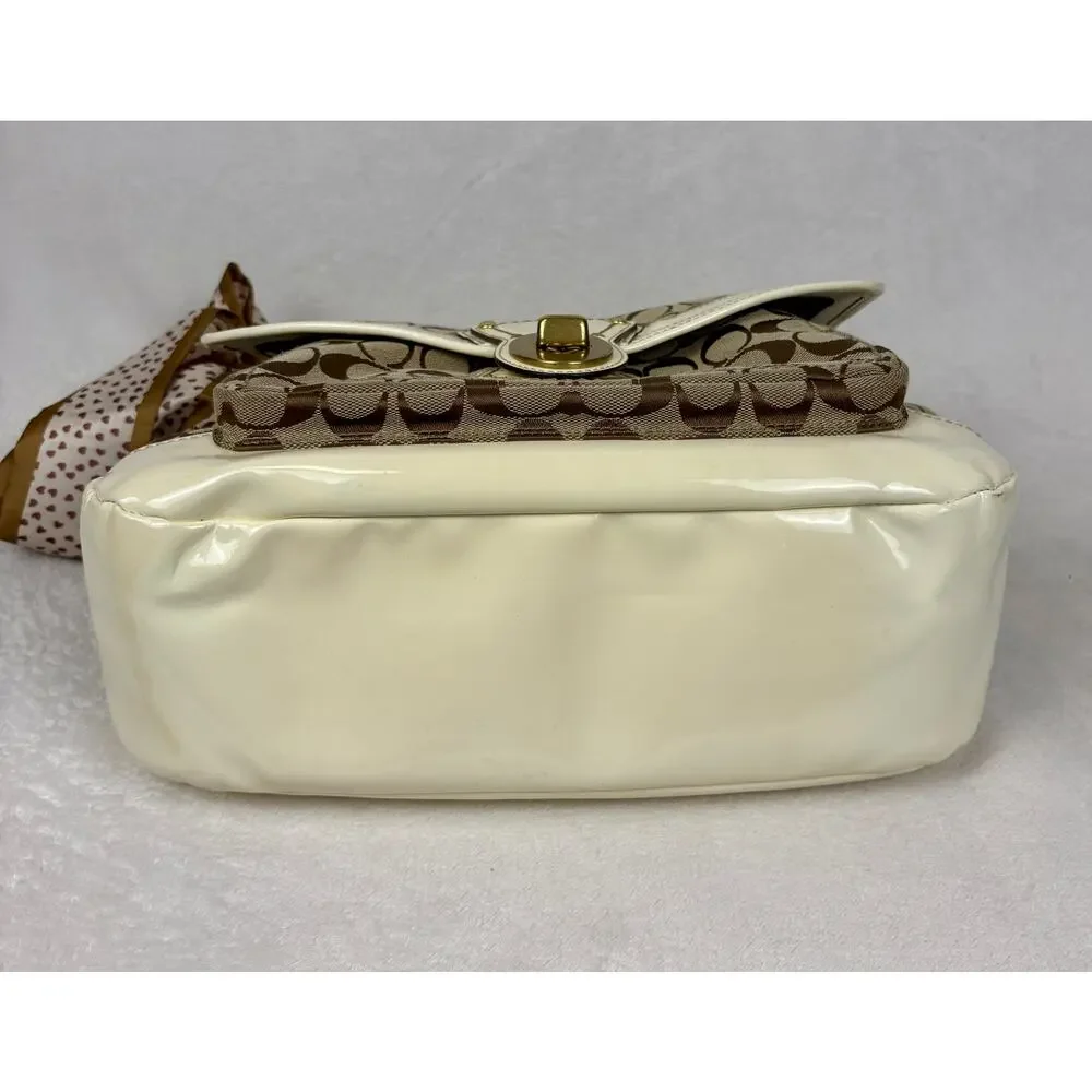 Coach Vintage Y2K Legacy Signature Slim Flap Shoulder Bag with Scarf - Picture 6 of 16